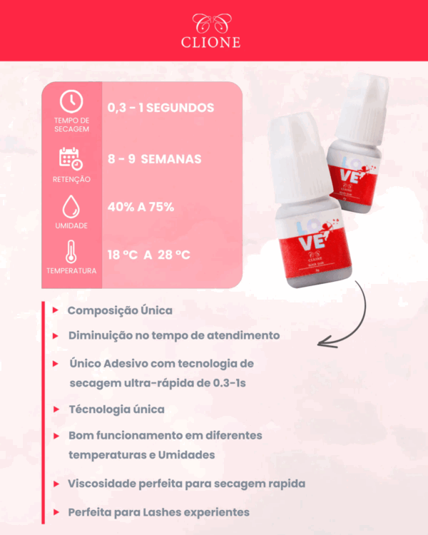 Clione Prime Love Eyelash Extension Glue - Love - Image 3