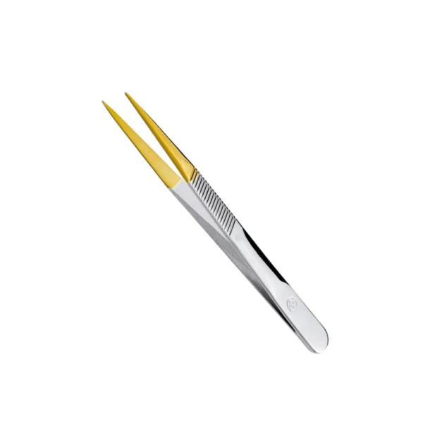 Eyebrow Tweezers Professional - Mundial - Fine Tip - Gold - Ponta Fina