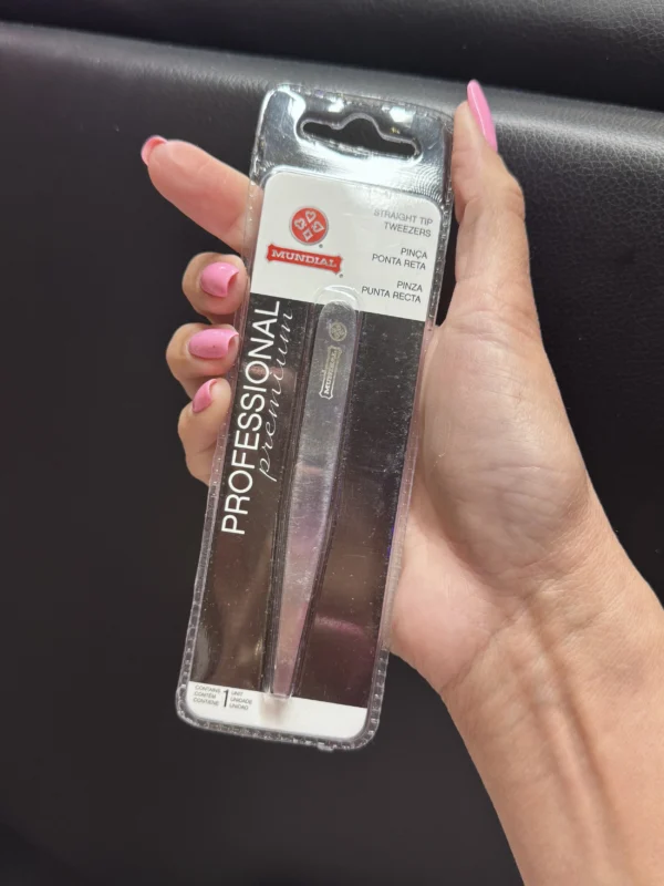 Eyebrow Tweezers Professional  - Mundial - Straight tip - Ponta reta