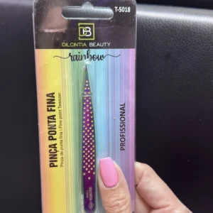 Eyebrow Tweezers Rainbow Fine Tip - DilCintia Beauty - Ponta Fina